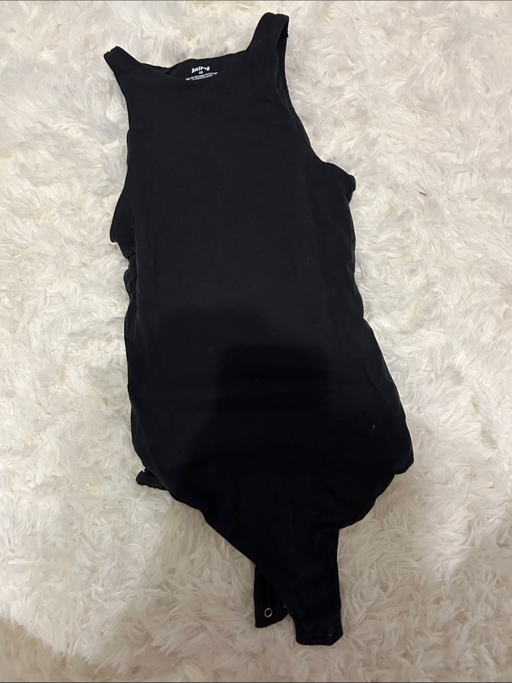 SKIMS Black Sleeveless High Neck Bodysuit